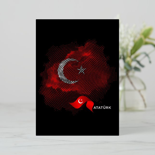 Türkei-Flagge Folieneinladung (Stehend vorne)