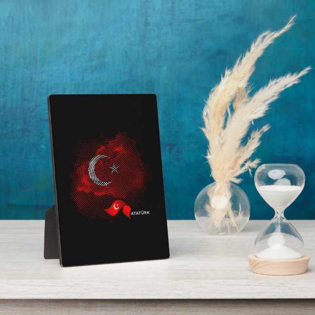 Türkei-Flagge Fotoplatte (Seite)