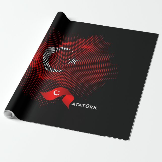 Türkei-Flagge Geschenkpapier (Ungerollt)