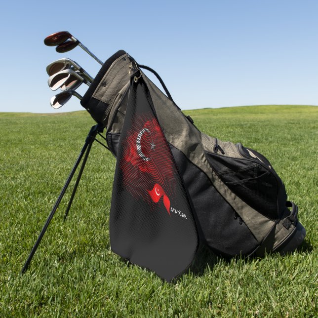 Türkei-Flagge Golfhandtuch (Gras)