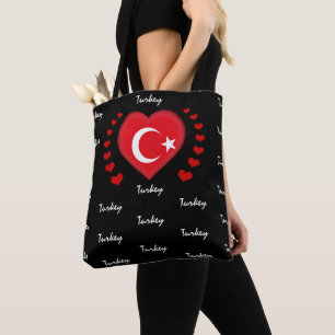Türkei Flagge & Herz, türkische Flagge / Sport