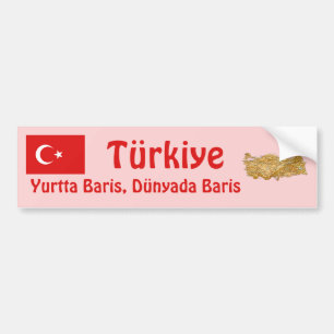 Türkei-Flagge + Karte Aufkleber Autoaufkleber