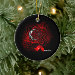 Türkei-Flagge Keramik Ornament