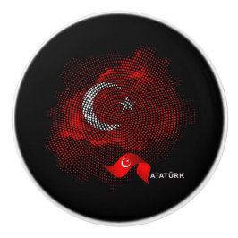 Türkei-Flagge Keramikknauf
