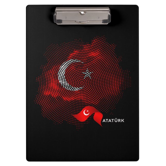 Türkei-Flagge Klemmbrett (Vorderseite)
