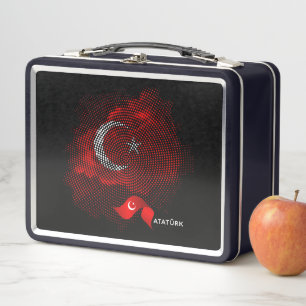 Türkei-Flagge Metall Brotdose