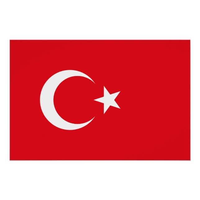 Türkei-Flagge Poster (Vorderseite)
