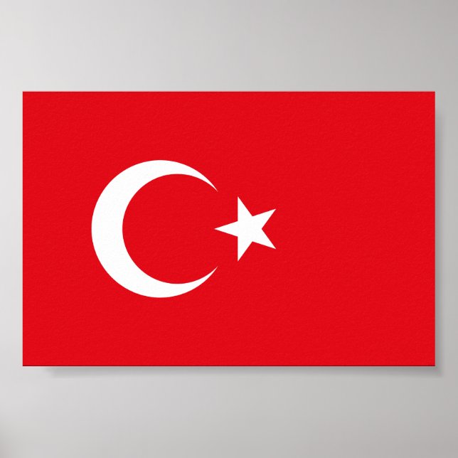 Türkei-Flagge Poster (Vorne)