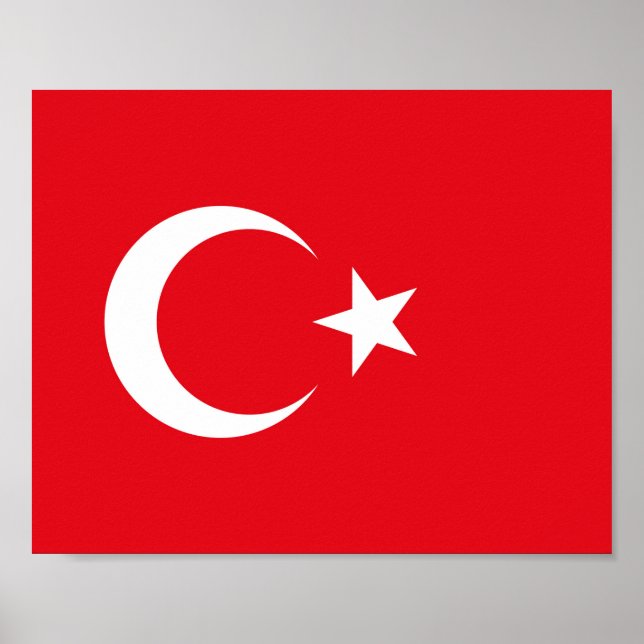 Türkei-Flagge Poster (Vorne)