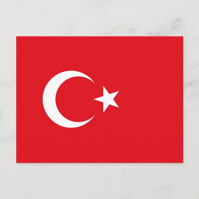 Türkei-Flagge Postkarte (Vorderseite)
