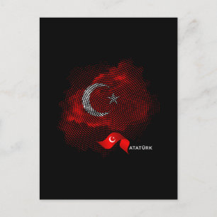 Türkei-Flagge Postkarte