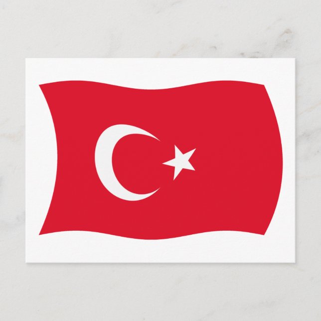 Türkei-Flagge-Postkarte Postkarte (Vorderseite)