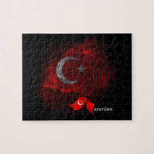 Türkei-Flagge Puzzle