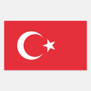 Türkei-Flagge Rechteckiger Aufkleber