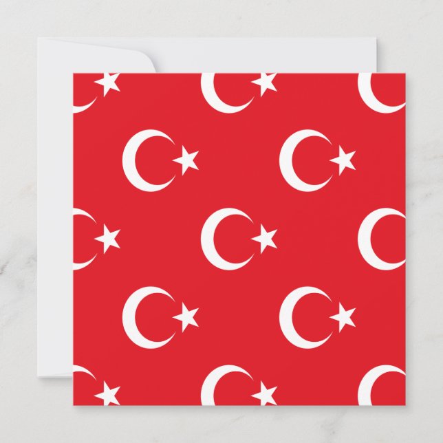 Türkei-Flagge Save The Date (Vorderseite)