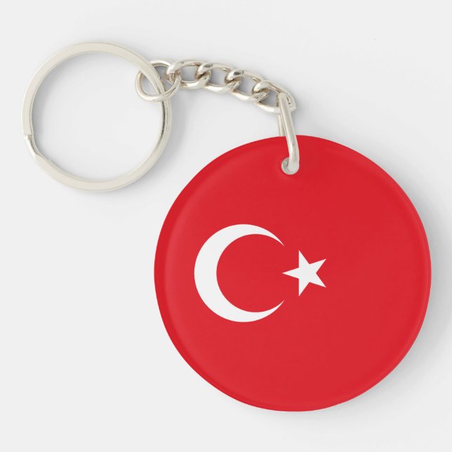 Türkei-Flagge Schlüsselanhänger (Vorderseite)
