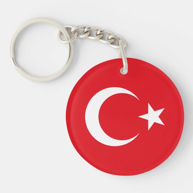 Türkei-Flagge Schlüsselanhänger (Vorderseite)