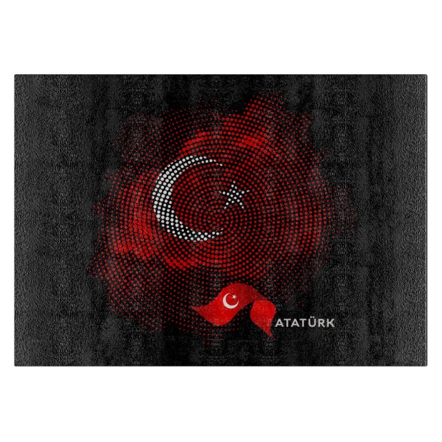 Türkei-Flagge Schneidebrett (Vorderseite)