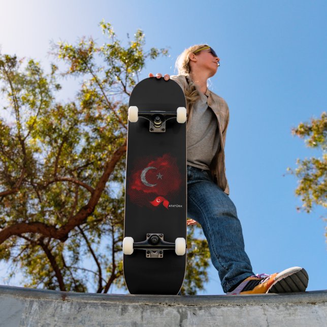 Türkei-Flagge Skateboard (Außenbereich 1)