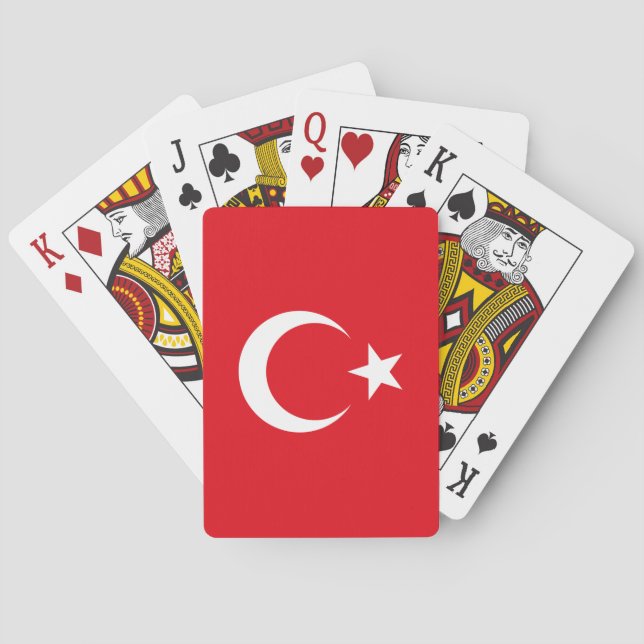 Türkei-Flagge Spielkarten (Rückseite)