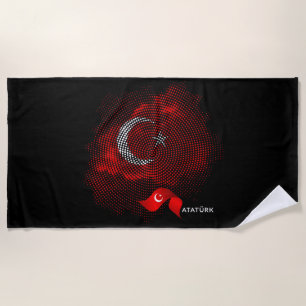 Türkei-Flagge Strandtuch