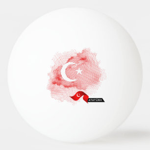 Türkei-Flagge Tischtennisball
