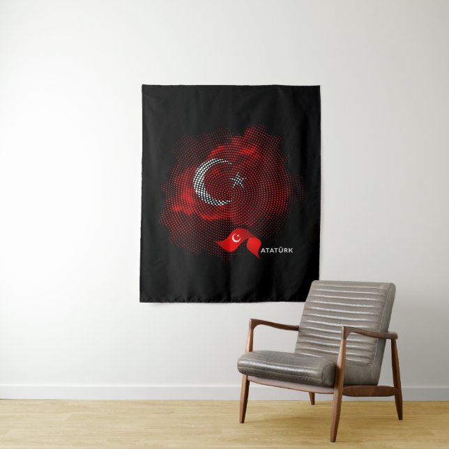 Türkei-Flagge Wandteppich (Beispiel)