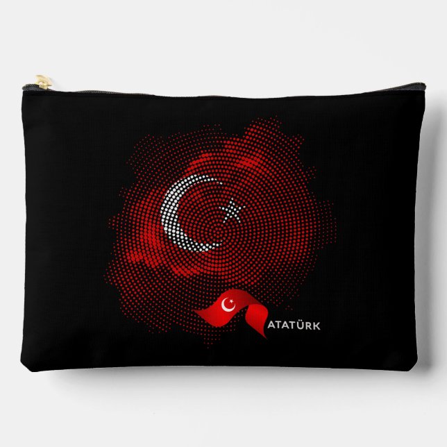 Türkei-Flagge Zubehörtasche (Vorderseite)