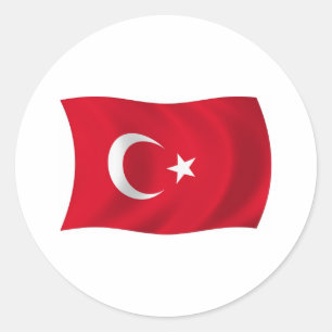 Türkei-Flaggen-Aufkleber Runder Aufkleber