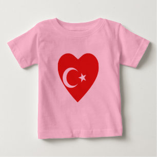 Türkei Flaggen Herz-T - Shirt