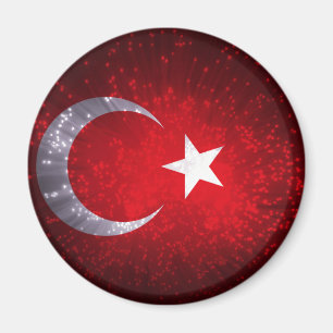 Türkei Flaggenfeuer Magnet