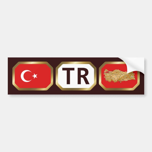 Türkei Flaggenplan-Autoaufkleber Autoaufkleber (Vorne)