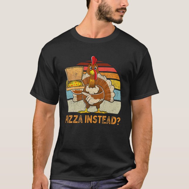 Türkei Funny Erntedank Pizza Stattdessen Men Kids  T-Shirt (Vorderseite)