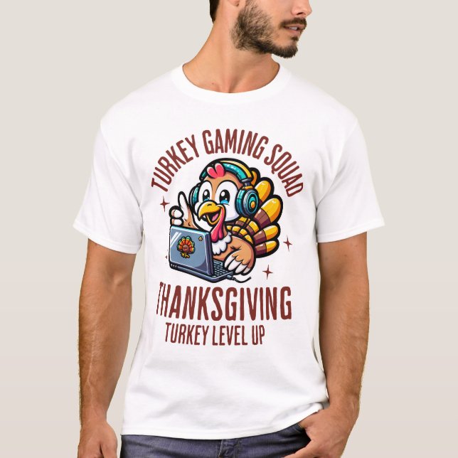 Türkei Gaming Squad Funny Erntedank T-Shirt (Vorderseite)