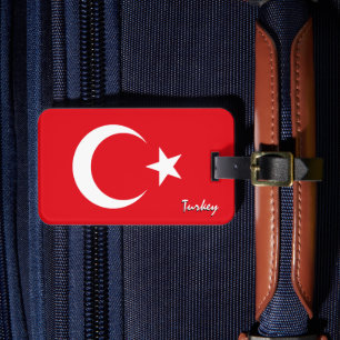 Türkei Gepäckmarken, patriotische türkische Flagge Gepäckanhänger