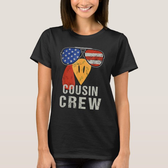 Türkei Gesicht mit Sonnenbrille Cousin Crew Türkei T-Shirt (Vorderseite)