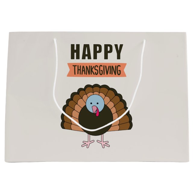 Türkei glücklicher Erntedanktag Dankbarkeit Tag Große Geschenktüte (Vorderseite)