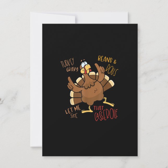Türkei Gravy Beans and Rolls Casserole Türkei als Einladung (Vorderseite)