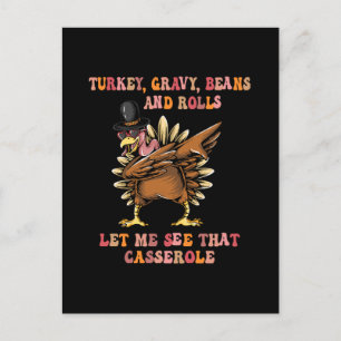 Türkei Gravy Bohnen und Rolls Gelassen Postkarte