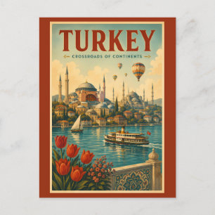 Türkei Hagia Sophia Blaue Moschee Illustration Ret Postkarte