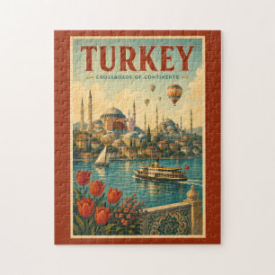 Türkei Hagia Sophia Blaue Moschee Illustration Ret Puzzle
