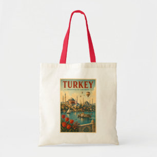 Türkei Hagia Sophia Blaue Moschee Illustration Ret Tragetasche