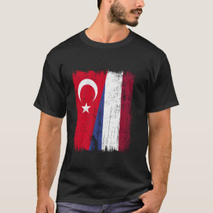 Türkei Holland Halbflagge Türkisch Niederländische T-Shirt