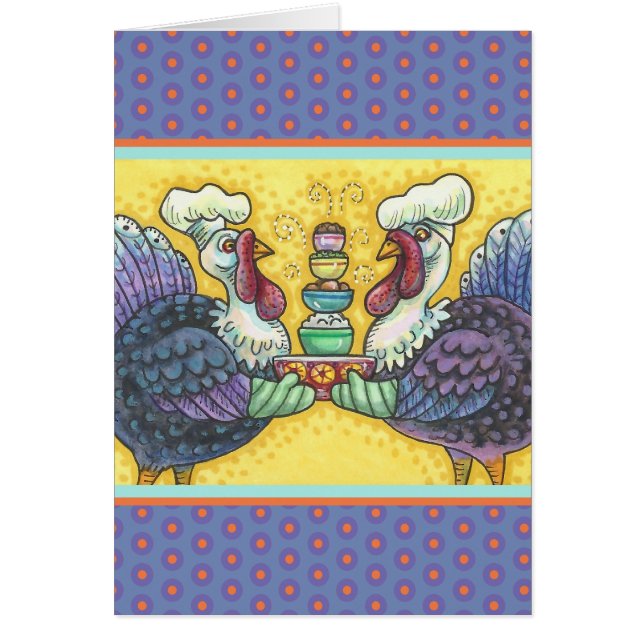 TÜRKEI IN KÜCHEN ERNTEDANK GREETING CARD Vers (Vorne)