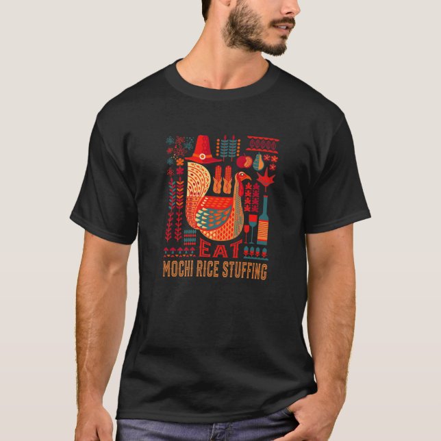 Türkei isst Mochi Rice Stuffi Erntedank T-Shirt (Vorderseite)