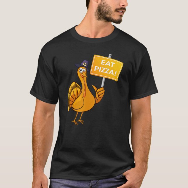 Türkei isst Pizza Erntedank für Vegetarier Vegan T-Shirt (Vorderseite)