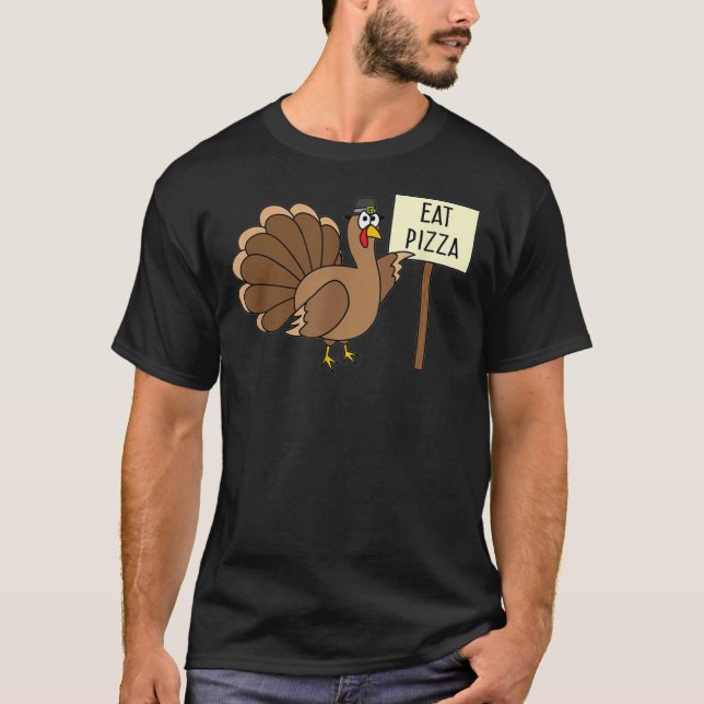 Türkei isst Pizza Erwachsene Vegane Kinder Funny T T-Shirt (Vorderseite)
