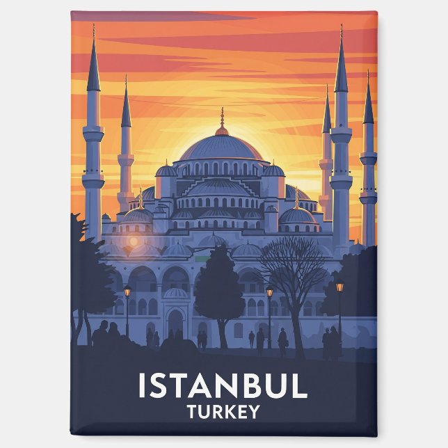 Türkei Istanbul Blaue Moschee Magnet (Vorderseite)
