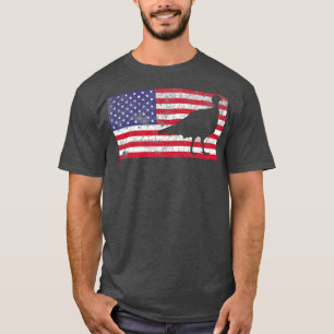 Türkei Jagd amerikanische Flagge USA 4. Juli Bird T-Shirt