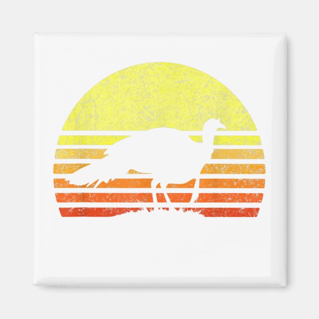Türkei Jagd Retro Sunset Upland Bird Hunter als Magnet (Vorne)